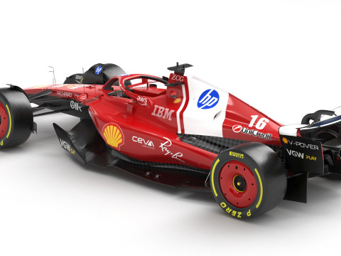 SF-25 F1 2025 Formula 1 Race Car PBR Model 3D