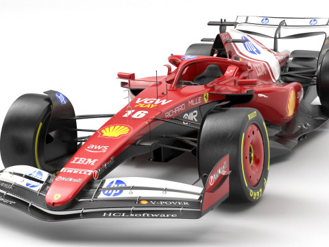 SF-25 F1 2025 Formula 1 Race Car PBR Model 3D