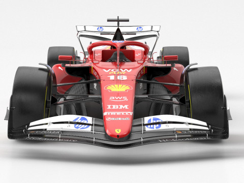 SF-25 F1 2025 Formula 1 Race Car PBR Model 3D