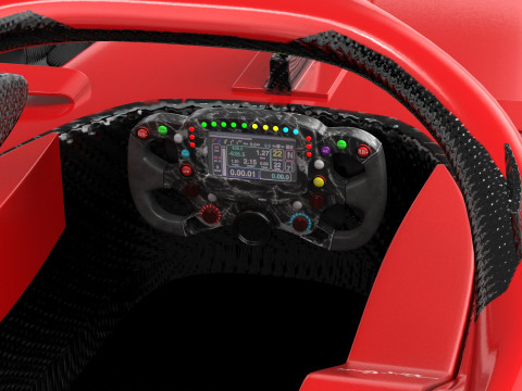 SF-25 F1 2025 Formula 1 Race Car PBR Model 3D