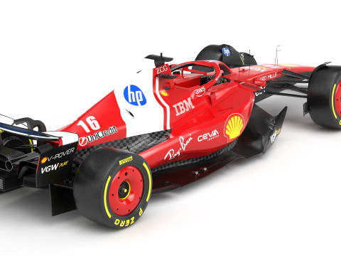 SF-25 F1 2025 Formula 1 Race Car PBR Model 3D