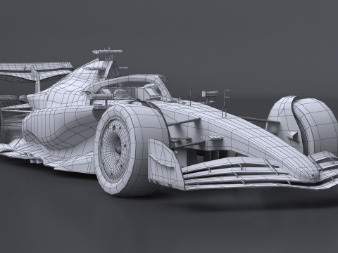SF-25 F1 2025 Formula 1 Race Car PBR Model 3D