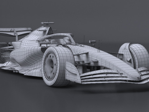 SF-25 F1 2025 Formula 1 Race Car PBR Model 3D