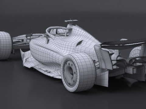 SF-25 F1 2025 Formula 1 Race Car PBR Model 3D