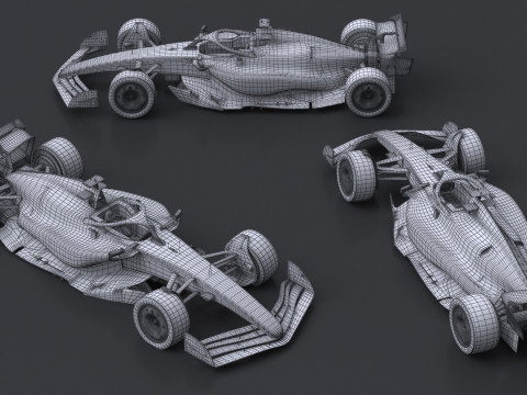 SF-25 F1 2025 Formula 1 Race Car PBR Model 3D
