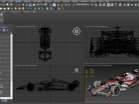 SF-25 F1 2025 Formula 1 Race Car PBR Model 3D