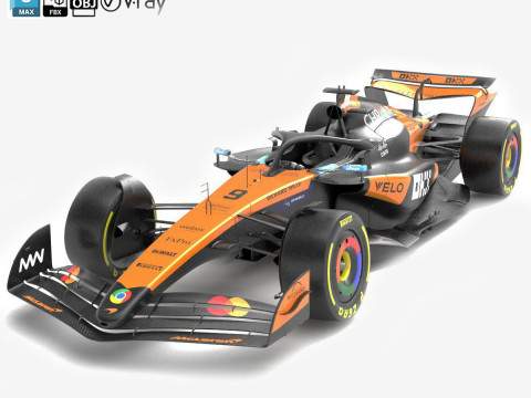 McLaren MCL39 F1 2025 Formula 1 Race Car Model 3D