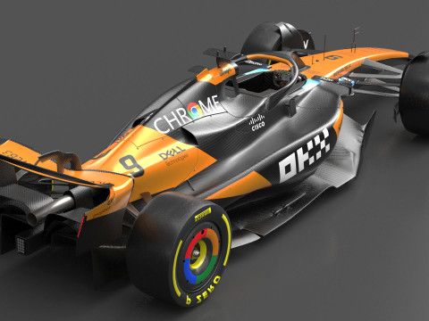 McLaren MCL39 F1 2025 Formula 1 Race Car 3D Model