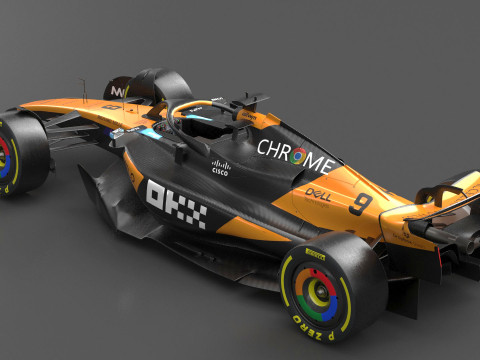 McLaren MCL39 F1 2025 Formula 1 Race Car 3D Model
