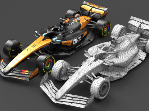 McLaren MCL39 F1 2025 Formula 1 Race Car 3D Model