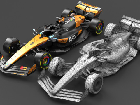 McLaren MCL39 F1 2025 Formula 1 Race Car 3D Model