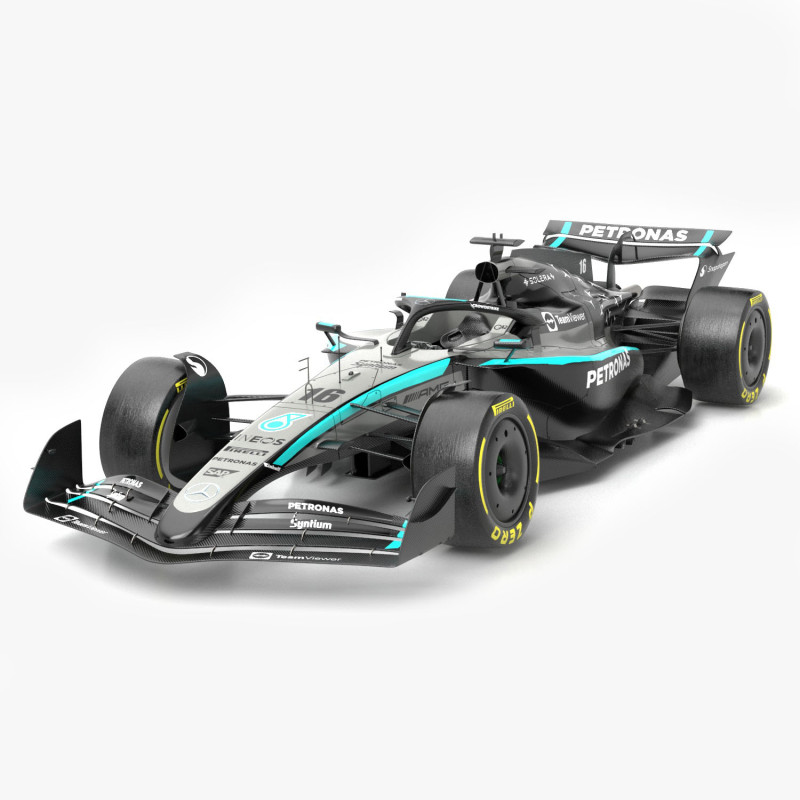 Mercedes F1 W16 2025 Formula 1 car PBR 3D 模型 .c4d .max .obj .3ds .fbx .stl .blend 