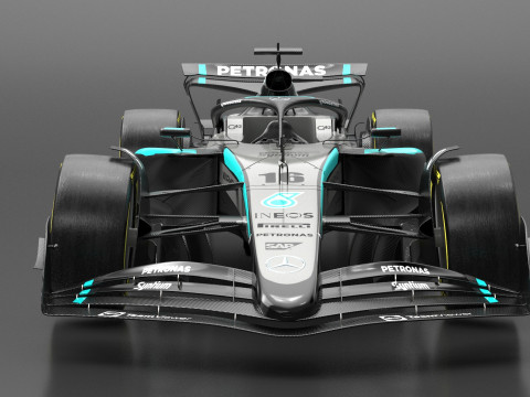 Mercedes F1 W16 2025 Formula 1 car PBR 3D 模型