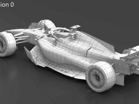 Mercedes F1 W16 2025 Formula 1 car PBR 3D 模型