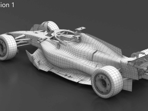 Mercedes F1 W16 2025 Formula 1 car PBR 3D 模型