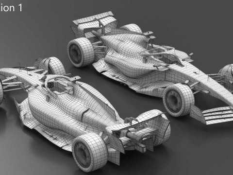 Mercedes F1 W16 2025 Formula 1 car PBR 3D 模型