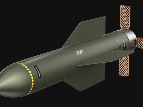 High Quality GBU-57AB MOP Bunker Buster Bomb Realistic PBR Textured Low High Poly 3D Model