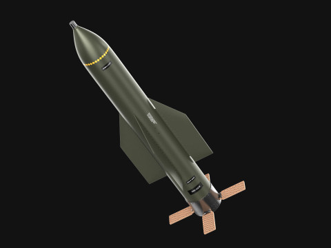 High Quality GBU-57AB MOP Bunker Buster Bomb Realistic PBR Textured Low High Poly Modelo 3D