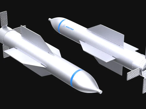 GBU-57 Bunker Buster Bomb - Boeing PBR 3D Model
