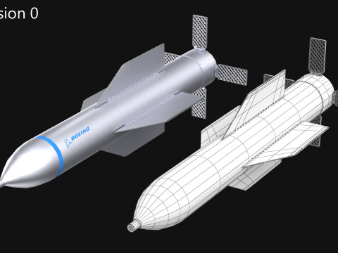 GBU-57 Bunker Buster Bomb - Boeing PBR 3D Modell
