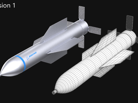 GBU-57 Bunker Buster Bomb - Boeing PBR 3D Modell