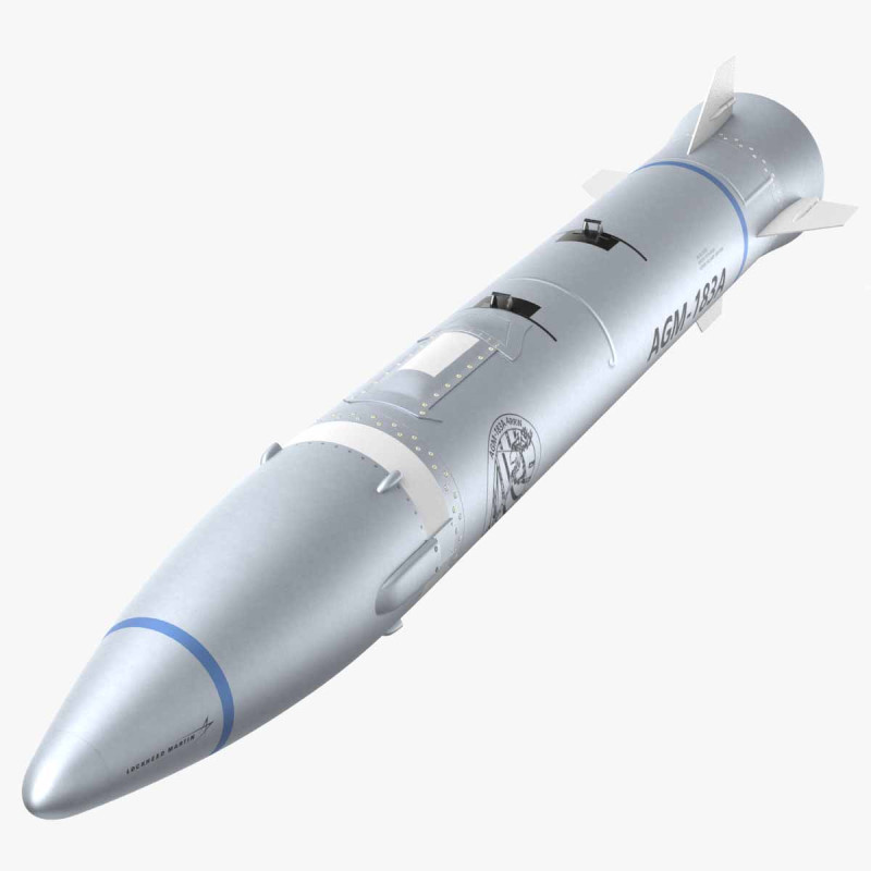 AGM-183A ARRW Hypersonic Missile PBR 3D मॉडल .c4d .max .obj .3ds .fbx .stl .blend
