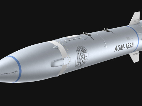 AGM-183A ARRW Hypersonic Missile PBR 3D मॉडल