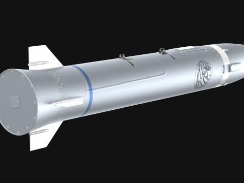 AGM-183A ARRW Hypersonic Missile PBR 3D मॉडल