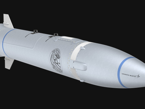 AGM-183A ARRW Hypersonic Missile PBR 3D मॉडल