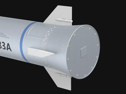 AGM-183A ARRW Hypersonic Missile PBR 3D मॉडल