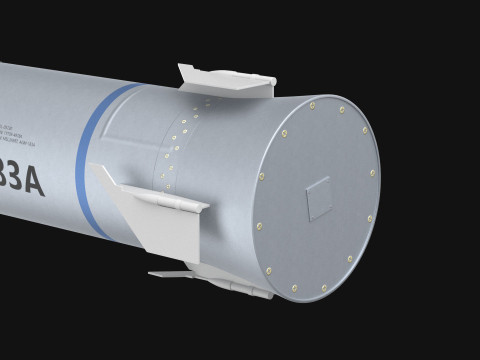 AGM-183A ARRW Hypersonic Missile PBR 3D मॉडल