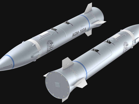 AGM-183A ARRW Hypersonic Missile PBR 3D मॉडल