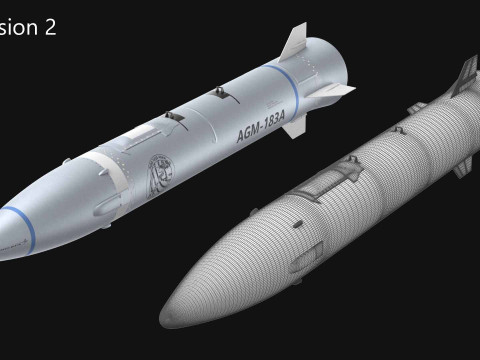 AGM-183A ARRW Hypersonic Missile PBR 3D मॉडल