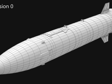 AGM-183A ARRW Hypersonic Missile PBR 3D मॉडल