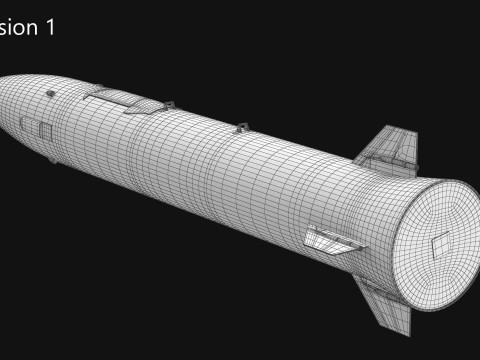AGM-183A ARRW Hypersonic Missile PBR 3D मॉडल