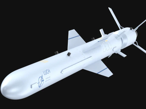 Neptune R-360 Anti-Ship Cruise Missile PBR 3D Model