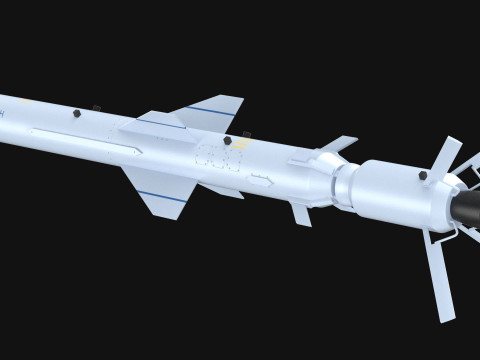 Neptune R-360 Anti-Ship Cruise Missile PBR 3D 모델