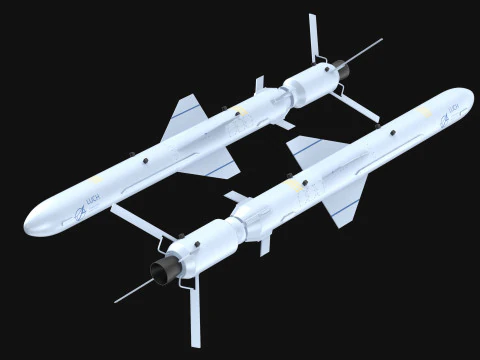Neptune R-360 Anti-Ship Cruise Missile PBR 3D Model