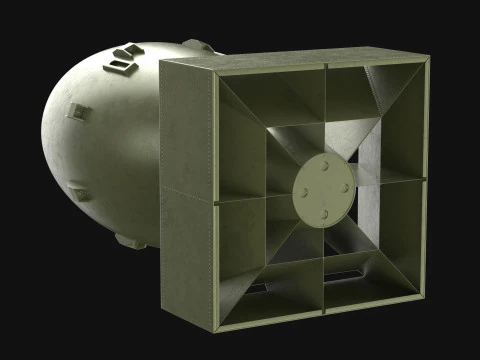 Atomic Bomb Fat Man Green PBR 3D Model