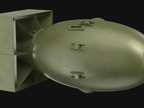 Atomic Bomb Fat Man Green PBR 3D Model