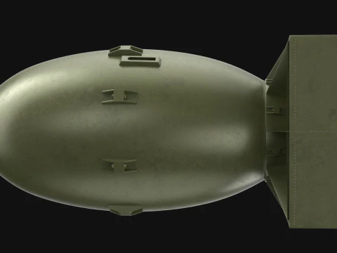 Atomic Bomb Fat Man Green PBR 3D Model