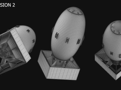 Atomic Bomb Fat Man Green PBR 3D Model