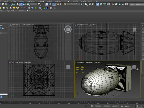 Atomic Bomb Fat Man Green PBR 3D Model