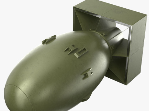 Atomic Bomb Fat Man Green PBR 3D मॉडल