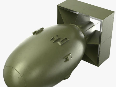 Atomic Bomb Fat Man Green PBR 3D Model