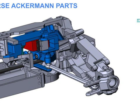 V6 JLB X HSP TRUGGY 18 4WS 4WD DIRECCI&Oacute;N EN LAS 4 RUEDAS X DIFERENCIAL CENTRAL Modelo de impresión 3D