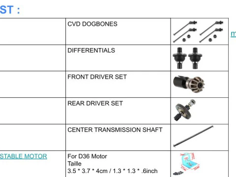 V6 JLB X HSP TRUGGY 18 4WS 4WD DIRECCI&Oacute;N EN LAS 4 RUEDAS X DIFERENCIAL CENTRAL Modelo de impresión 3D