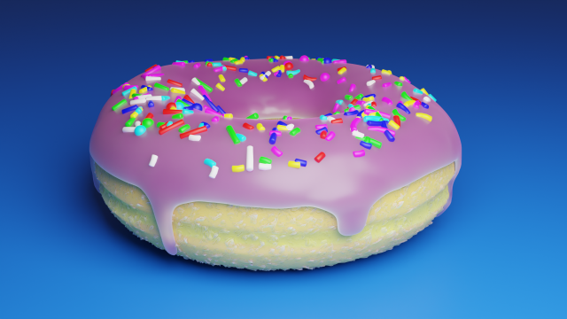 Donut with sprinkles Modèle 3D .c4d .max .obj .3ds .fbx .stl .blend