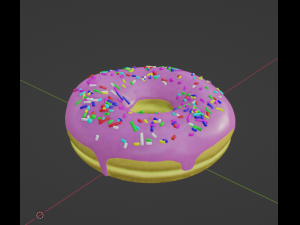 Donut with sprinkles Modèle 3D