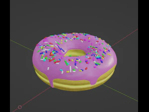 Donut with sprinkles 3D Model